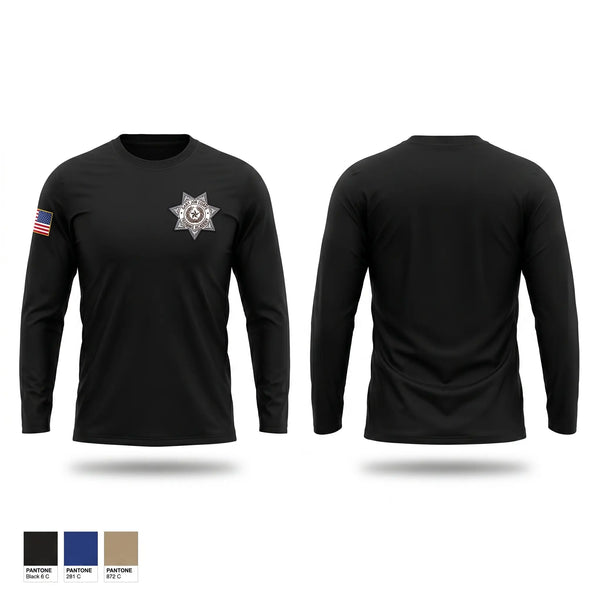 Long Sleeve Performance Shirt, Gary Job Corps, Police, Teamtime, Team time, sublimation, custom sports apparel, team uniforms, spirit wear, spiritwear, sports uniforms, custom shirts, team store, custom team store, fundraiser sports, apparel fundraiser