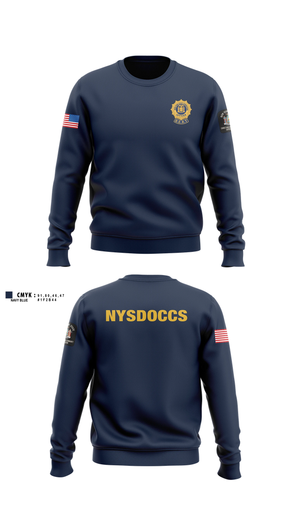 Crew Neck Sweatshirt, NYSDOCCS, Police, Teamtime, Team time, sublimation, custom sports apparel, team uniforms, spirit wear, spiritwear, sports uniforms, custom shirts, team store, custom team store, fundraiser sports, apparel fundraiser