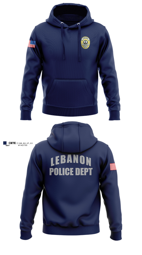 Hoodie, Lebanon Police Department, Police, Teamtime, Team time, sublimation, custom sports apparel, team uniforms, spirit wear, spiritwear, sports uniforms, custom shirts, team store, custom team store, fundraiser sports, apparel fundraiser