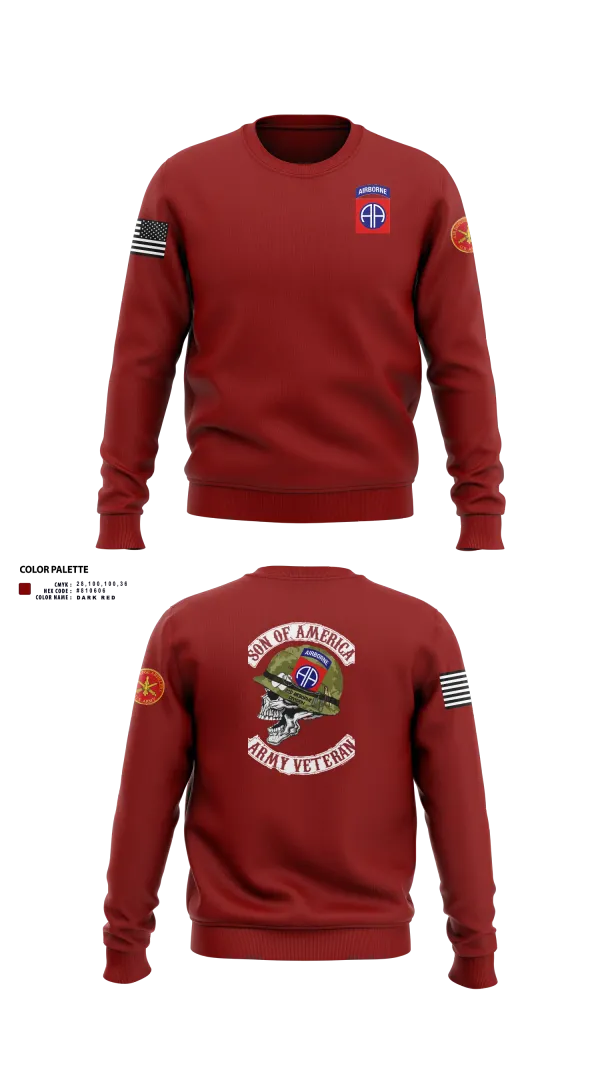 Crew Neck Sweatshirt, 82d ABN DIV, , Teamtime, Team time, sublimation, custom sports apparel, team uniforms, spirit wear, spiritwear, sports uniforms, custom shirts, team store, custom team store, fundraiser sports, apparel fundraiser