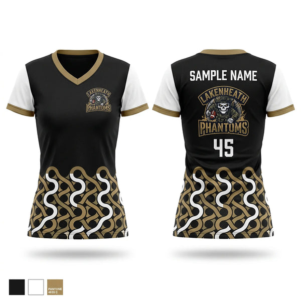 Womens Short Sleeve Vneck Shirt, Lakenheath Phantoms, Men's Soccer, Teamtime, Team time, sublimation, custom sports apparel, team uniforms, spirit wear, spiritwear, sports uniforms, custom shirts, team store, custom team store, fundraiser sports, apparel fundraiser