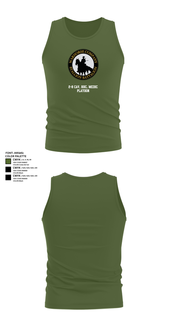 Tank Top, 2-8 Cav, HHC, Medic Platoon, , Teamtime, Team time, sublimation, custom sports apparel, team uniforms, spirit wear, spiritwear, sports uniforms, custom shirts, team store, custom team store, fundraiser sports, apparel fundraiser