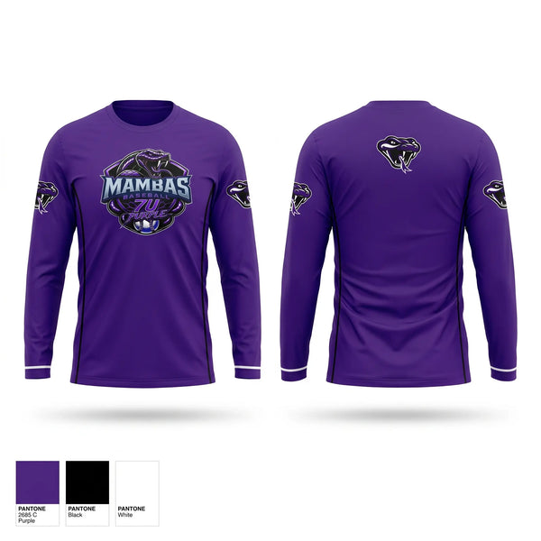 Long Sleeve Performance Shirt, Mambas, Baseball, Teamtime, Team time, sublimation, custom sports apparel, team uniforms, spirit wear, spiritwear, sports uniforms, custom shirts, team store, custom team store, fundraiser sports, apparel fundraiser