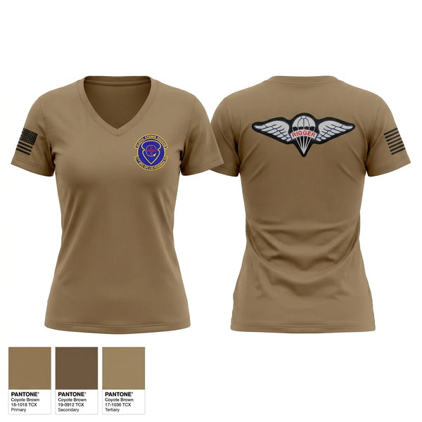 Womens Short Sleeve Vneck Shirt, 27th Special Operations Logistics Readiness Squadron, Air Force, Teamtime, Team time, sublimation, custom sports apparel, team uniforms, spirit wear, spiritwear, sports uniforms, custom shirts, team store, custom team store, fundraiser sports, apparel fundraiser