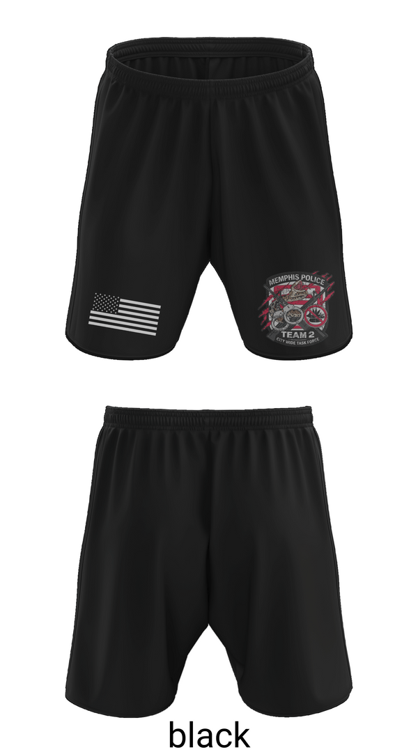 Athletic Shorts With Pockets, Memphis Police City Wide Task Force Team Two, Police, Teamtime, Team time, sublimation, custom sports apparel, team uniforms, spirit wear, spiritwear, sports uniforms, custom shirts, team store, custom team store, fundraiser sports, apparel fundraiser