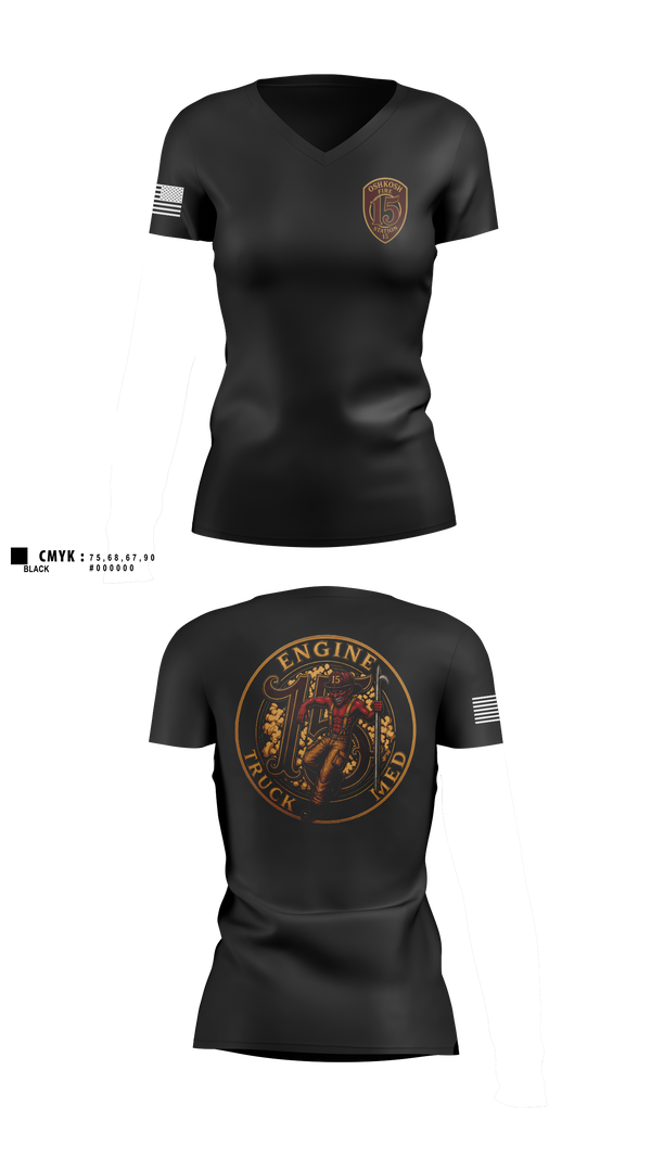Womens Short Sleeve Vneck Shirt, Full House, Fire Department, Teamtime, Team time, sublimation, custom sports apparel, team uniforms, spirit wear, spiritwear, sports uniforms, custom shirts, team store, custom team store, fundraiser sports, apparel fundraiser