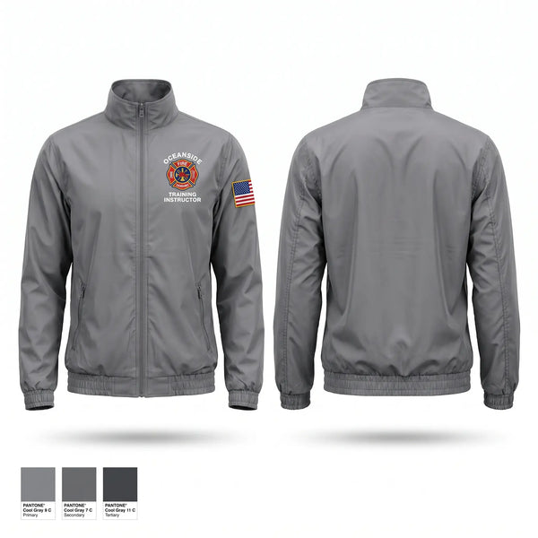 Windbreaker, Oceanside Fire Dept. Training, Fire Department, Teamtime, Team time, sublimation, custom sports apparel, team uniforms, spirit wear, spiritwear, sports uniforms, custom shirts, team store, custom team store, fundraiser sports, apparel fundraiser