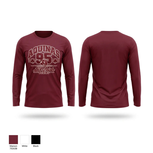 Long Sleeve Performance Shirt, Aquinas Li'l Irish Boxing, Spirit Store, Teamtime, Team time, sublimation, custom sports apparel, team uniforms, spirit wear, spiritwear, sports uniforms, custom shirts, team store, custom team store, fundraiser sports, apparel fundraiser