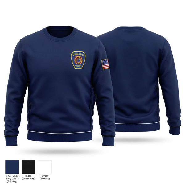 Crew Neck Sweatshirt, Middle Falls Fire Department, Fire Department, Teamtime, Team time, sublimation, custom sports apparel, team uniforms, spirit wear, spiritwear, sports uniforms, custom shirts, team store, custom team store, fundraiser sports, apparel fundraiser