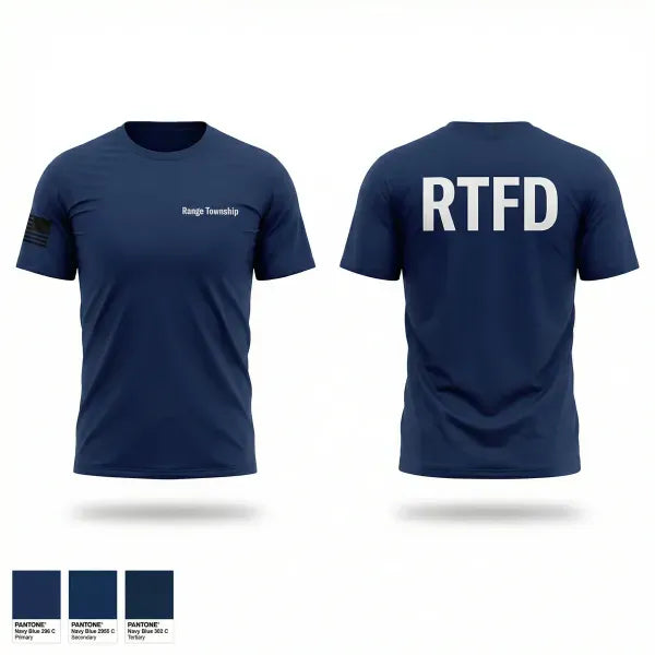 Old School Cotton Feel Shirt, Range Township, Fire Department, Teamtime, Team time, sublimation, custom sports apparel, team uniforms, spirit wear, spiritwear, sports uniforms, custom shirts, team store, custom team store, fundraiser sports, apparel fundraiser