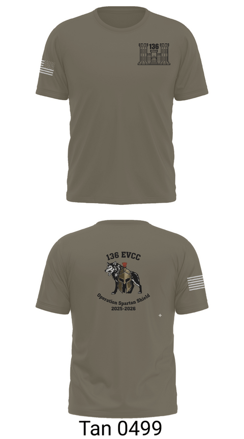 Old School Cotton Feel Shirt, 136 EVCC, Army, Teamtime, Team time, sublimation, custom sports apparel, team uniforms, spirit wear, spiritwear, sports uniforms, custom shirts, team store, custom team store, fundraiser sports, apparel fundraiser