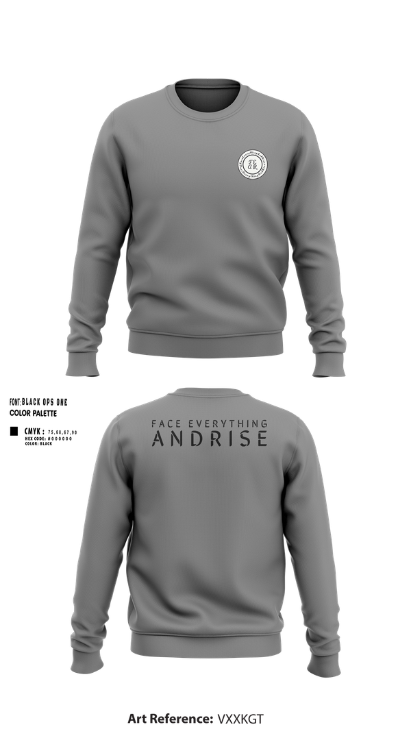 Crew Neck Sweatshirt, FearLifestyle, , Teamtime, Team time, sublimation, custom sports apparel, team uniforms, spirit wear, spiritwear, sports uniforms, custom shirts, team store, custom team store, fundraiser sports, apparel fundraiser