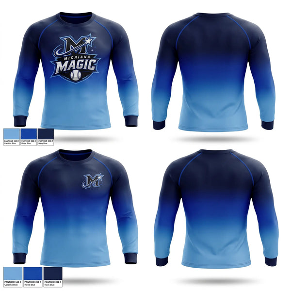 Long Sleeve Performance Shirt, Michiana Magic, Baseball, Teamtime, Team time, sublimation, custom sports apparel, team uniforms, spirit wear, spiritwear, sports uniforms, custom shirts, team store, custom team store, fundraiser sports, apparel fundraiser