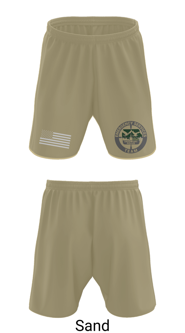 Athletic Shorts With Pockets, Davenport Police Emergency Services Team, , Teamtime, Team time, sublimation, custom sports apparel, team uniforms, spirit wear, spiritwear, sports uniforms, custom shirts, team store, custom team store, fundraiser sports, apparel fundraiser