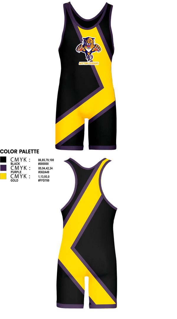 Wrestling Singlet, Affton Cougars, Wrestling, Teamtime, Team time, sublimation, custom sports apparel, team uniforms, spirit wear, spiritwear, sports uniforms, custom shirts, team store, custom team store, fundraiser sports, apparel fundraiser