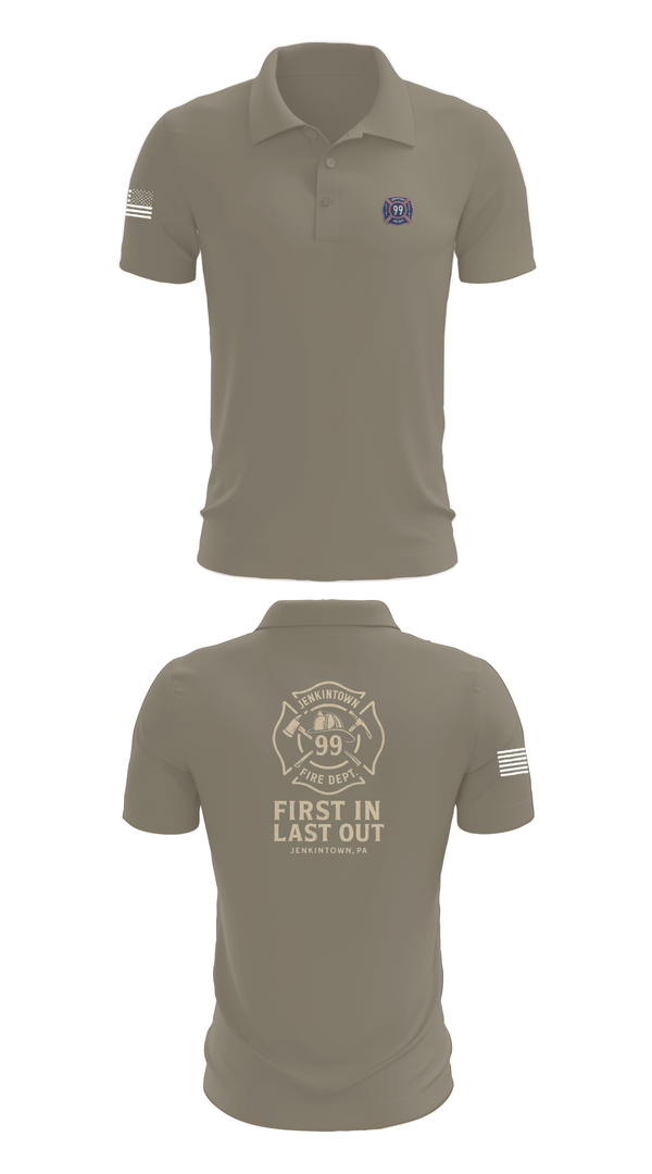 Short Sleeve Performance Polo, Jenkintown Fire Department, Fire Department, Teamtime, Team time, sublimation, custom sports apparel, team uniforms, spirit wear, spiritwear, sports uniforms, custom shirts, team store, custom team store, fundraiser sports, apparel fundraiser