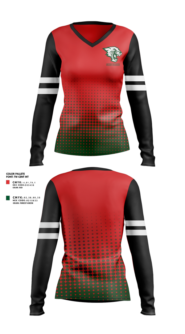 Womens Long Sleeve Vneck Shirt, SCHS Dance, Spirit Store, Teamtime, Team time, sublimation, custom sports apparel, team uniforms, spirit wear, spiritwear, sports uniforms, custom shirts, team store, custom team store, fundraiser sports, apparel fundraiser