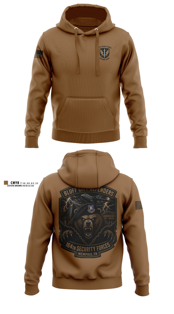 Hoodie, 164th security forces, Air Force, Teamtime, Team time, sublimation, custom sports apparel, team uniforms, spirit wear, spiritwear, sports uniforms, custom shirts, team store, custom team store, fundraiser sports, apparel fundraiser