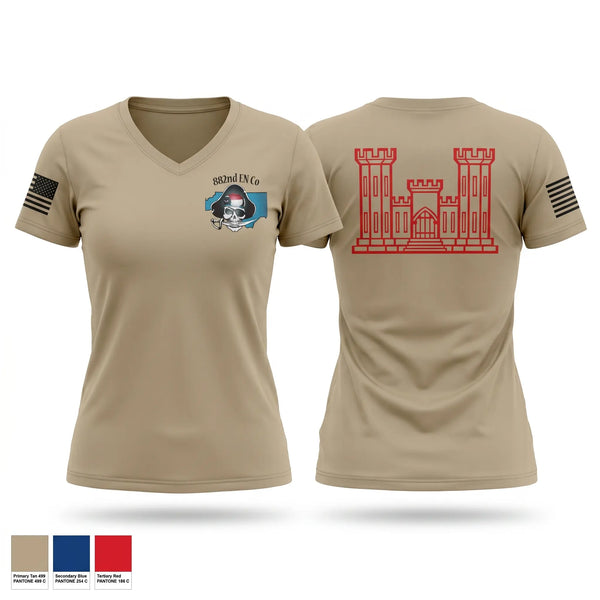 Womens Short Sleeve Vneck Shirt, 882nd EVCC, National Guard, Teamtime, Team time, sublimation, custom sports apparel, team uniforms, spirit wear, spiritwear, sports uniforms, custom shirts, team store, custom team store, fundraiser sports, apparel fundraiser