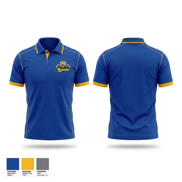Short Sleeve Performance Polo, Stringtown Tigers, Women's Basketball, Teamtime, Team time, sublimation, custom sports apparel, team uniforms, spirit wear, spiritwear, sports uniforms, custom shirts, team store, custom team store, fundraiser sports, apparel fundraiser