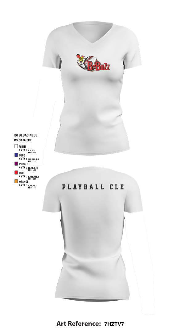 Womens Short Sleeve Vneck Shirt, B Buzz Baseball League, Baseball, Teamtime, Team time, sublimation, custom sports apparel, team uniforms, spirit wear, spiritwear, sports uniforms, custom shirts, team store, custom team store, fundraiser sports, apparel fundraiser