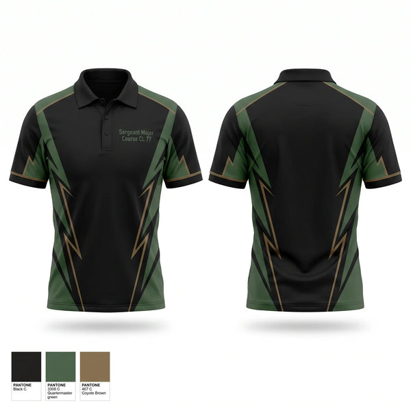 Short Sleeve Performance Polo, Sergeant Major Course CL 77, , Teamtime, Team time, sublimation, custom sports apparel, team uniforms, spirit wear, spiritwear, sports uniforms, custom shirts, team store, custom team store, fundraiser sports, apparel fundraiser