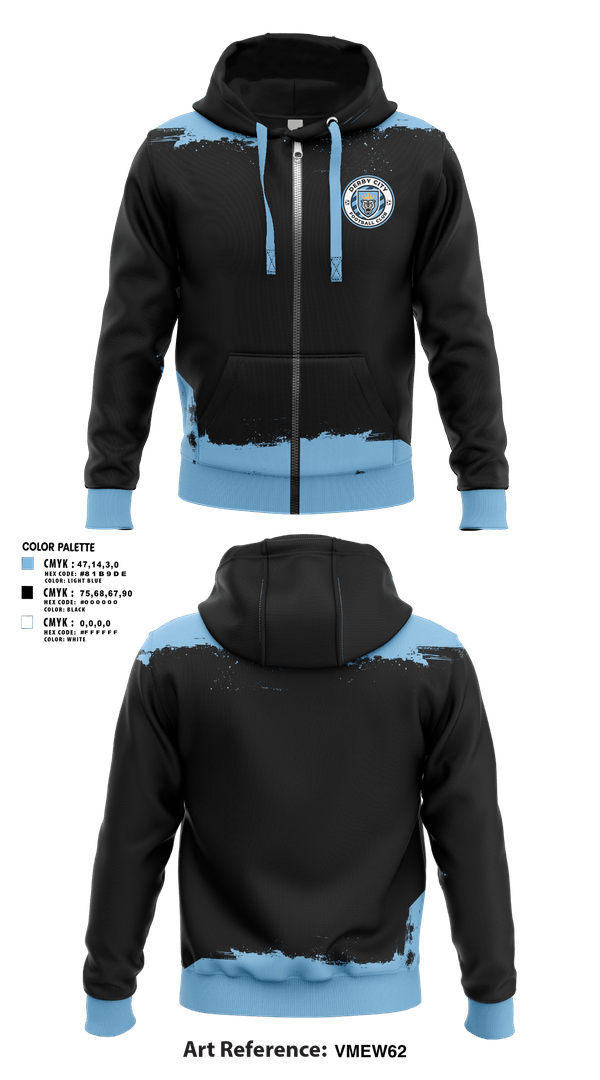 Zip Hoodie, Derby City FC, Men's Soccer, Teamtime, Team time, sublimation, custom sports apparel, team uniforms, spirit wear, spiritwear, sports uniforms, custom shirts, team store, custom team store, fundraiser sports, apparel fundraiser