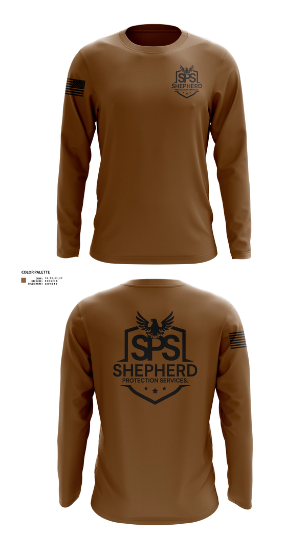 Long Sleeve Performance Shirt, SHEPHERD PROTECTION SERVICES, , Teamtime, Team time, sublimation, custom sports apparel, team uniforms, spirit wear, spiritwear, sports uniforms, custom shirts, team store, custom team store, fundraiser sports, apparel fundraiser