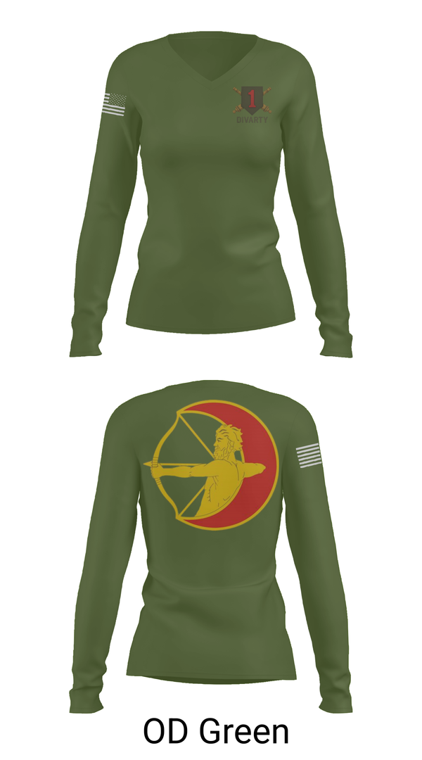 Womens Long Sleeve Vneck Shirt, 1ID DIVARTY, , Teamtime, Team time, sublimation, custom sports apparel, team uniforms, spirit wear, spiritwear, sports uniforms, custom shirts, team store, custom team store, fundraiser sports, apparel fundraiser