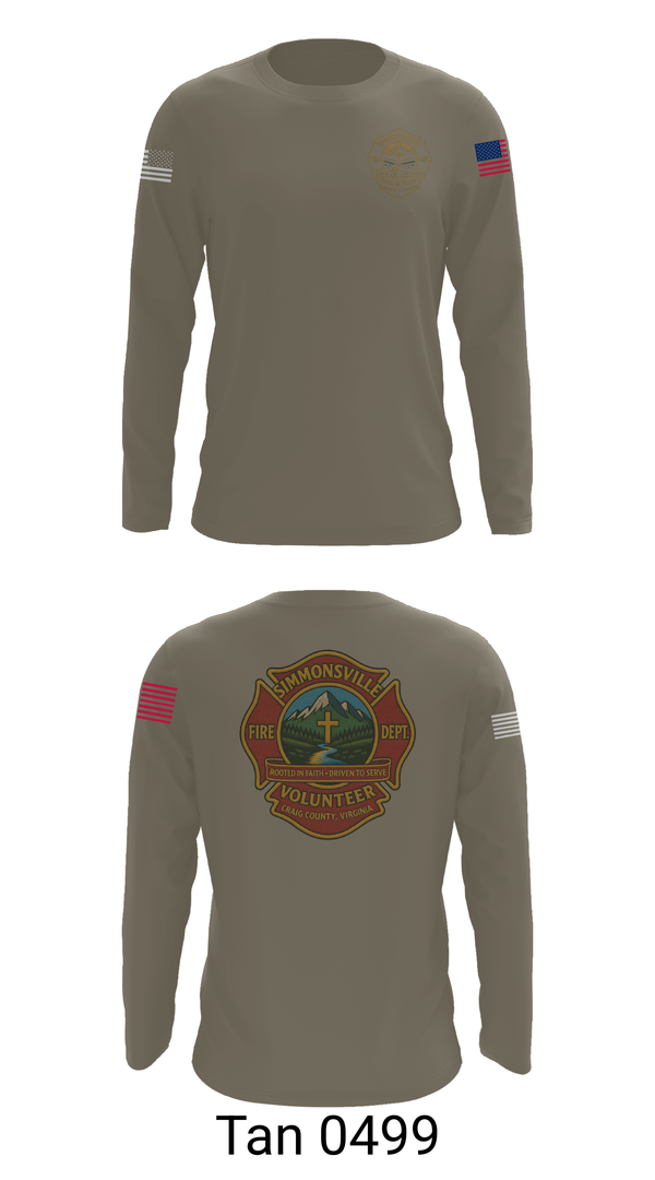 Long Sleeve Performance Shirt, Simmonsville VFD, , Teamtime, Team time, sublimation, custom sports apparel, team uniforms, spirit wear, spiritwear, sports uniforms, custom shirts, team store, custom team store, fundraiser sports, apparel fundraiser