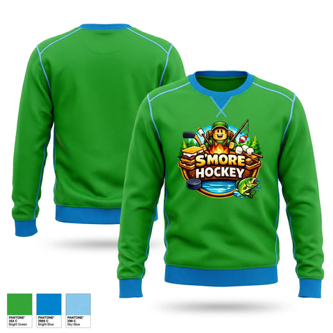 Crew Neck Sweatshirt, S’More Hockey, Ice Hockey, Teamtime, Team time, sublimation, custom sports apparel, team uniforms, spirit wear, spiritwear, sports uniforms, custom shirts, team store, custom team store, fundraiser sports, apparel fundraiser