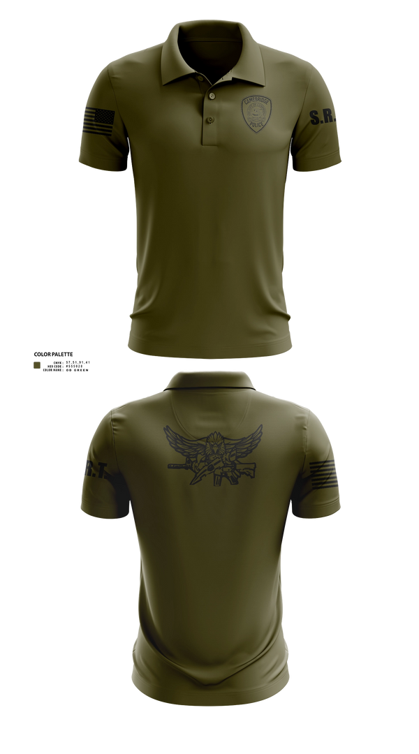 Short Sleeve Performance Polo, Cambridge SRT, Police, Teamtime, Team time, sublimation, custom sports apparel, team uniforms, spirit wear, spiritwear, sports uniforms, custom shirts, team store, custom team store, fundraiser sports, apparel fundraiser