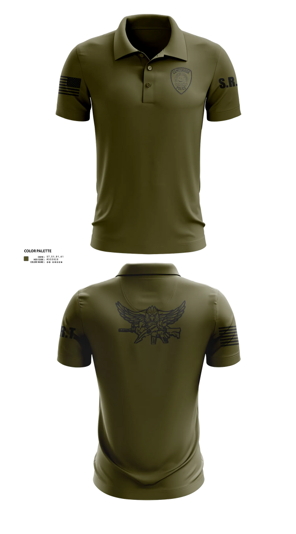 Short Sleeve Performance Polo, Cambridge SRT, Police, Teamtime, Team time, sublimation, custom sports apparel, team uniforms, spirit wear, spiritwear, sports uniforms, custom shirts, team store, custom team store, fundraiser sports, apparel fundraiser