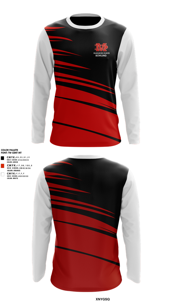 Long Sleeve Performance Shirt, Marlboro Dukes, Bowling, Teamtime, Team time, sublimation, custom sports apparel, team uniforms, spirit wear, spiritwear, sports uniforms, custom shirts, team store, custom team store, fundraiser sports, apparel fundraiser
