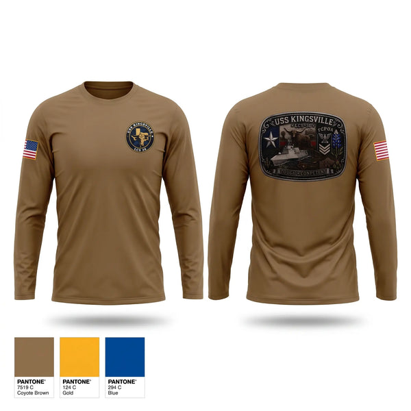 Long Sleeve Performance Shirt, USS KINGSVILLE LCS 36, Navy, Teamtime, Team time, sublimation, custom sports apparel, team uniforms, spirit wear, spiritwear, sports uniforms, custom shirts, team store, custom team store, fundraiser sports, apparel fundraiser