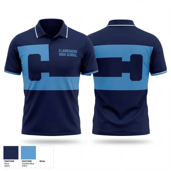 Short Sleeve Performance Polo, Clarksburg High School, , Teamtime, Team time, sublimation, custom sports apparel, team uniforms, spirit wear, spiritwear, sports uniforms, custom shirts, team store, custom team store, fundraiser sports, apparel fundraiser