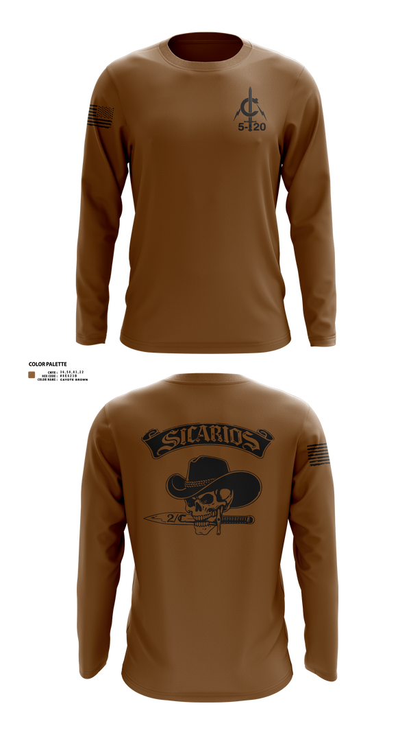 Long Sleeve Performance Shirt, 2/C Sicarios, Army, Teamtime, Team time, sublimation, custom sports apparel, team uniforms, spirit wear, spiritwear, sports uniforms, custom shirts, team store, custom team store, fundraiser sports, apparel fundraiser