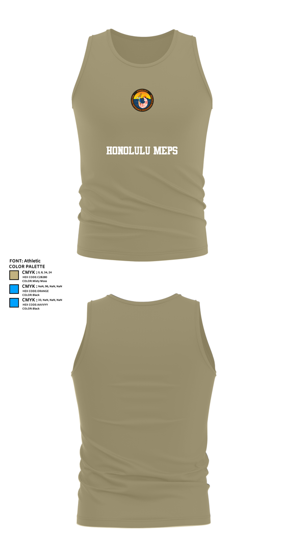 Tank Top, Honolulu MEPS, Navy, Teamtime, Team time, sublimation, custom sports apparel, team uniforms, spirit wear, spiritwear, sports uniforms, custom shirts, team store, custom team store, fundraiser sports, apparel fundraiser
