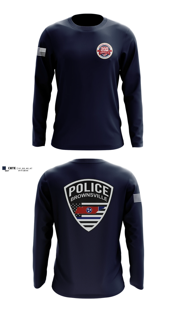 Long Sleeve Performance Shirt, Brownsville Police Department, Police, Teamtime, Team time, sublimation, custom sports apparel, team uniforms, spirit wear, spiritwear, sports uniforms, custom shirts, team store, custom team store, fundraiser sports, apparel fundraiser