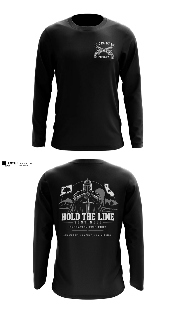 Long Sleeve Performance Shirt, 192nd MP BN, Army, Teamtime, Team time, sublimation, custom sports apparel, team uniforms, spirit wear, spiritwear, sports uniforms, custom shirts, team store, custom team store, fundraiser sports, apparel fundraiser