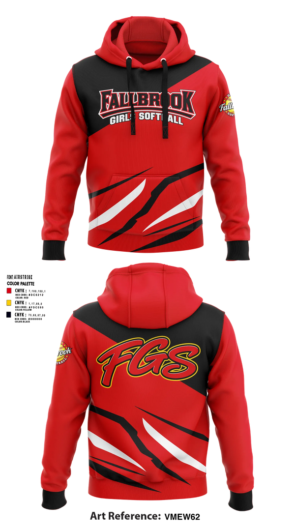 Hoodie, Fallbrook girls softball, Softball, Teamtime, Team time, sublimation, custom sports apparel, team uniforms, spirit wear, spiritwear, sports uniforms, custom shirts, team store, custom team store, fundraiser sports, apparel fundraiser