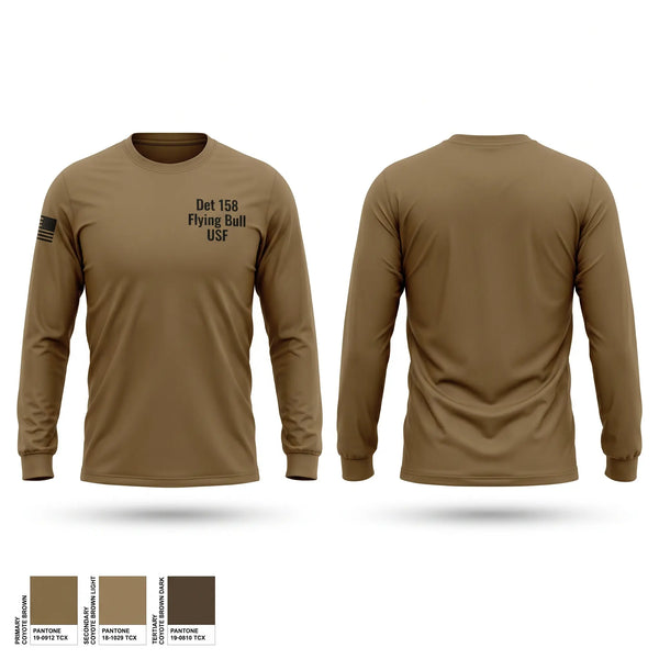 Long Sleeve Performance Shirt, Det 158 Flying Bull USF, Air Force, Teamtime, Team time, sublimation, custom sports apparel, team uniforms, spirit wear, spiritwear, sports uniforms, custom shirts, team store, custom team store, fundraiser sports, apparel fundraiser