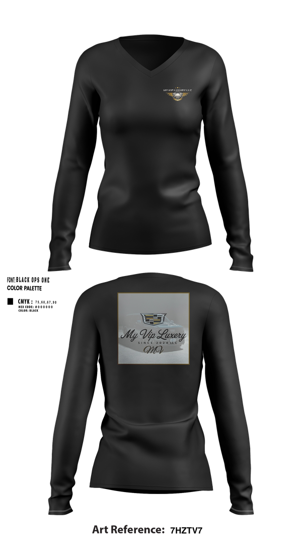 Womens Long Sleeve Vneck Shirt, MY VIP LUXURY LLC, , Teamtime, Team time, sublimation, custom sports apparel, team uniforms, spirit wear, spiritwear, sports uniforms, custom shirts, team store, custom team store, fundraiser sports, apparel fundraiser