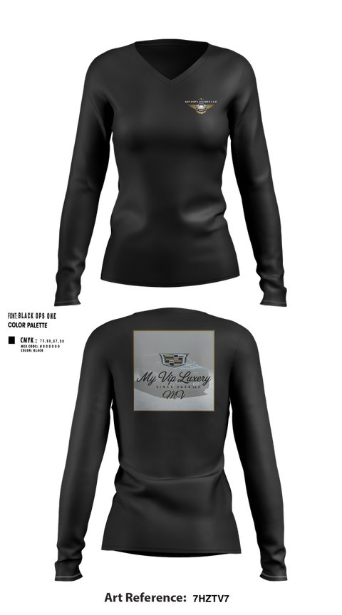 Womens Long Sleeve Vneck Shirt, MY VIP LUXURY LLC, , Teamtime, Team time, sublimation, custom sports apparel, team uniforms, spirit wear, spiritwear, sports uniforms, custom shirts, team store, custom team store, fundraiser sports, apparel fundraiser