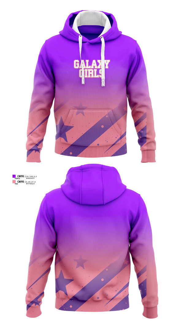 Hoodie, Galaxy Girls, Women's Soccer, Teamtime, Team time, sublimation, custom sports apparel, team uniforms, spirit wear, spiritwear, sports uniforms, custom shirts, team store, custom team store, fundraiser sports, apparel fundraiser