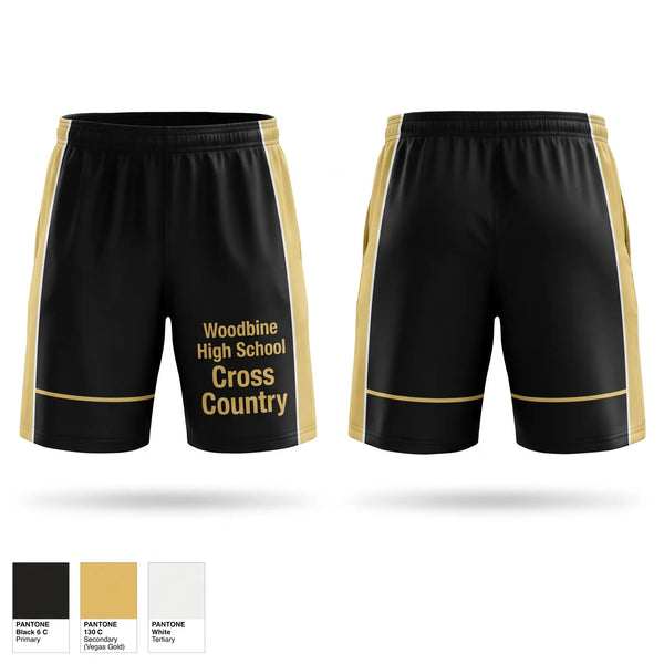 Athletic Shorts With Pockets, Woodbine High School Cross Country, Cross Country, Teamtime, Team time, sublimation, custom sports apparel, team uniforms, spirit wear, spiritwear, sports uniforms, custom shirts, team store, custom team store, fundraiser sports, apparel fundraiser