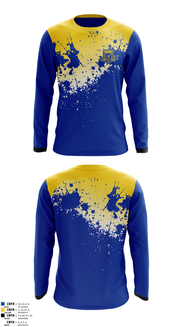 Long Sleeve Performance Shirt, Port St John United Soccer Club, Men's Soccer, Teamtime, Team time, sublimation, custom sports apparel, team uniforms, spirit wear, spiritwear, sports uniforms, custom shirts, team store, custom team store, fundraiser sports, apparel fundraiser