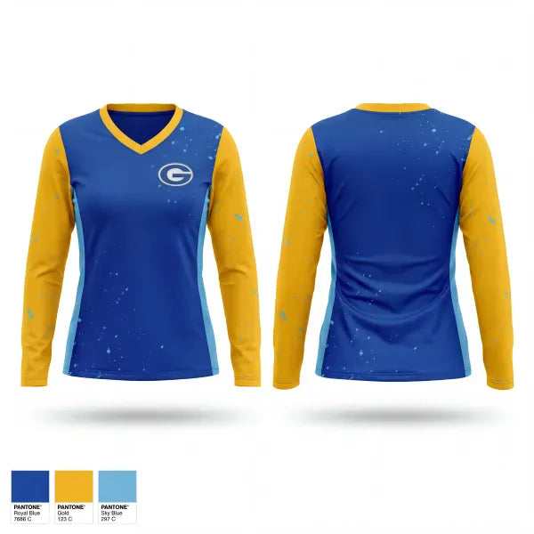 Womens Long Sleeve Vneck Shirt, Gretna High School Baseball, Baseball, Teamtime, Team time, sublimation, custom sports apparel, team uniforms, spirit wear, spiritwear, sports uniforms, custom shirts, team store, custom team store, fundraiser sports, apparel fundraiser