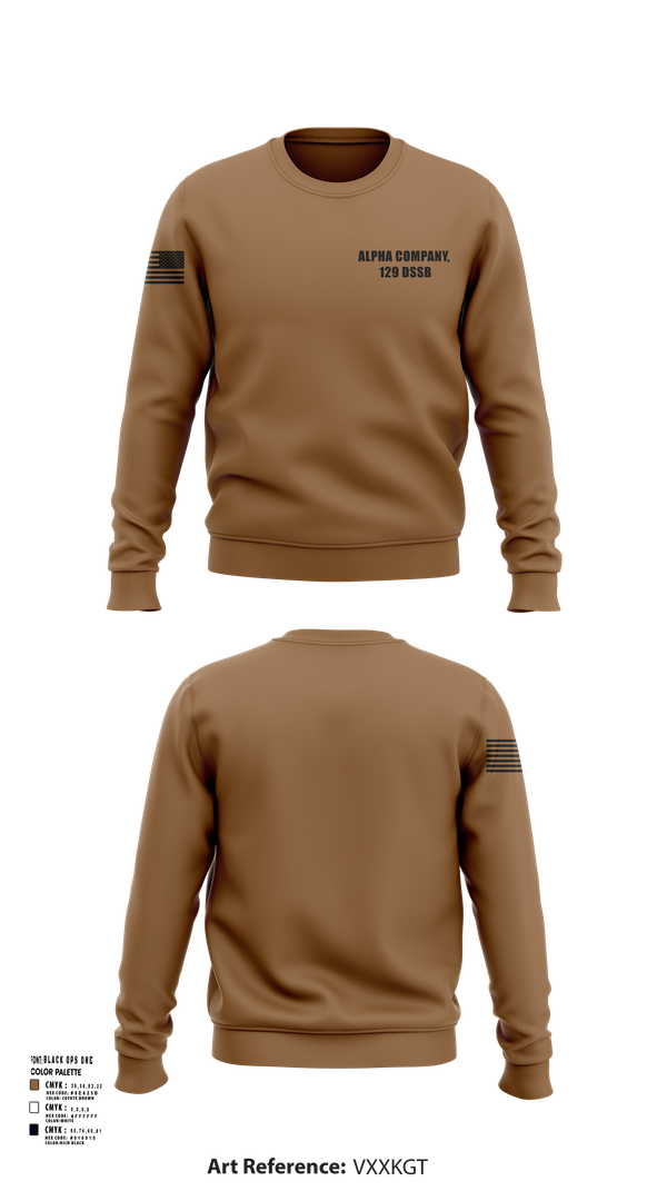Crew Neck Sweatshirt, Alpha Company, 129 DSSB, , Teamtime, Team time, sublimation, custom sports apparel, team uniforms, spirit wear, spiritwear, sports uniforms, custom shirts, team store, custom team store, fundraiser sports, apparel fundraiser