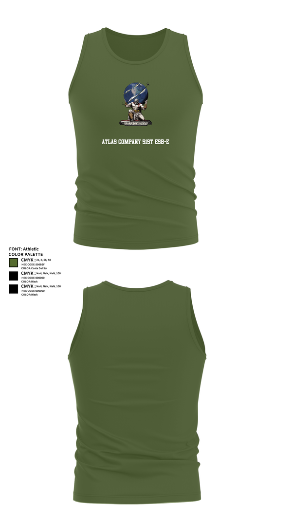 Tank Top, Atlas Company 51st ESB-E, , Teamtime, Team time, sublimation, custom sports apparel, team uniforms, spirit wear, spiritwear, sports uniforms, custom shirts, team store, custom team store, fundraiser sports, apparel fundraiser